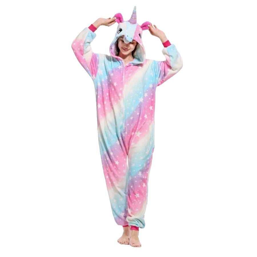 pyjama pilou pilou licorne arc en ciel