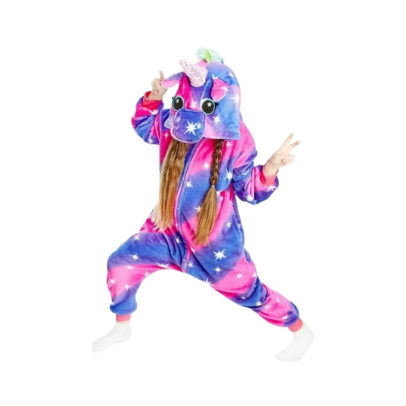 pyjama pilou pilou licorne bicolore enfant