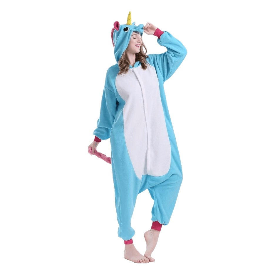 pyjama pilou pilou licorne bleue