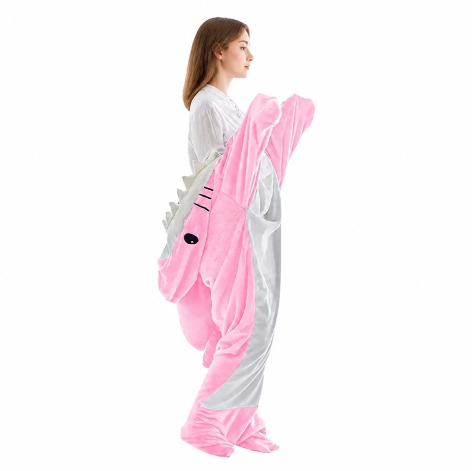 Pilou Pilou Couverture Requin Rose